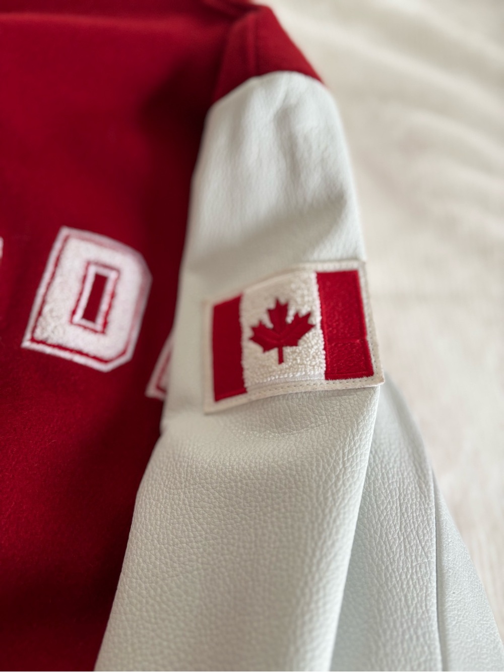 Roots Red and White Letterman Jacket - Picture 3 of 8